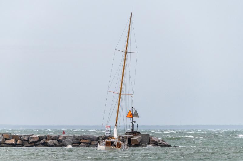 White caps outside Vineyard Haven harbor.