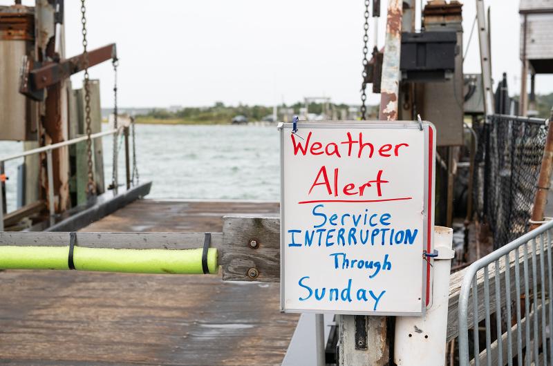 The Chappy Ferry out of service.
