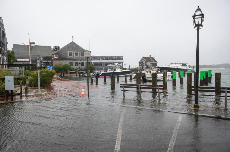 Flooding in Edgartown harbor.