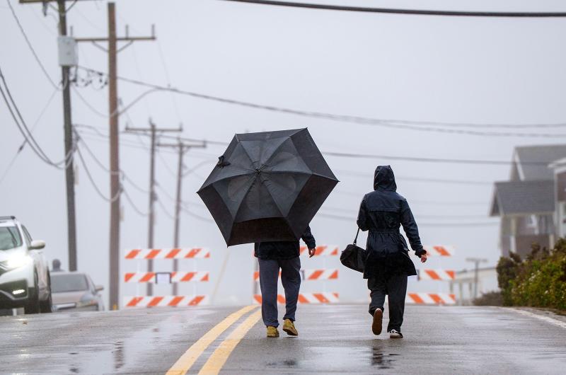 A rainy walk.